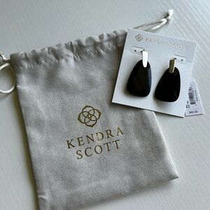 Kendra Scott silver and black earrings PLEASE read description